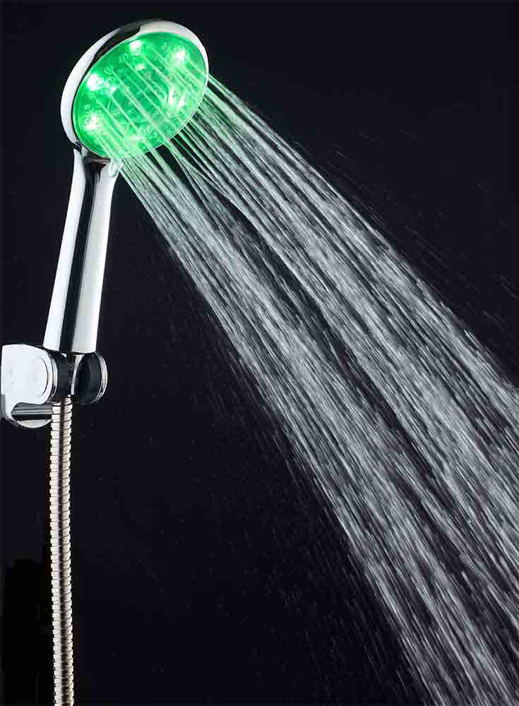 LED Shower head 3 colors automaticlly controled by temperature