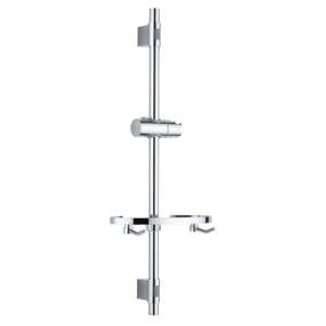 Slide Bar with Soapdish and Two Towel Hooks
