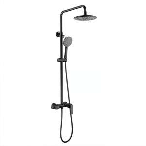 Black Matte Shower column 3 way spray