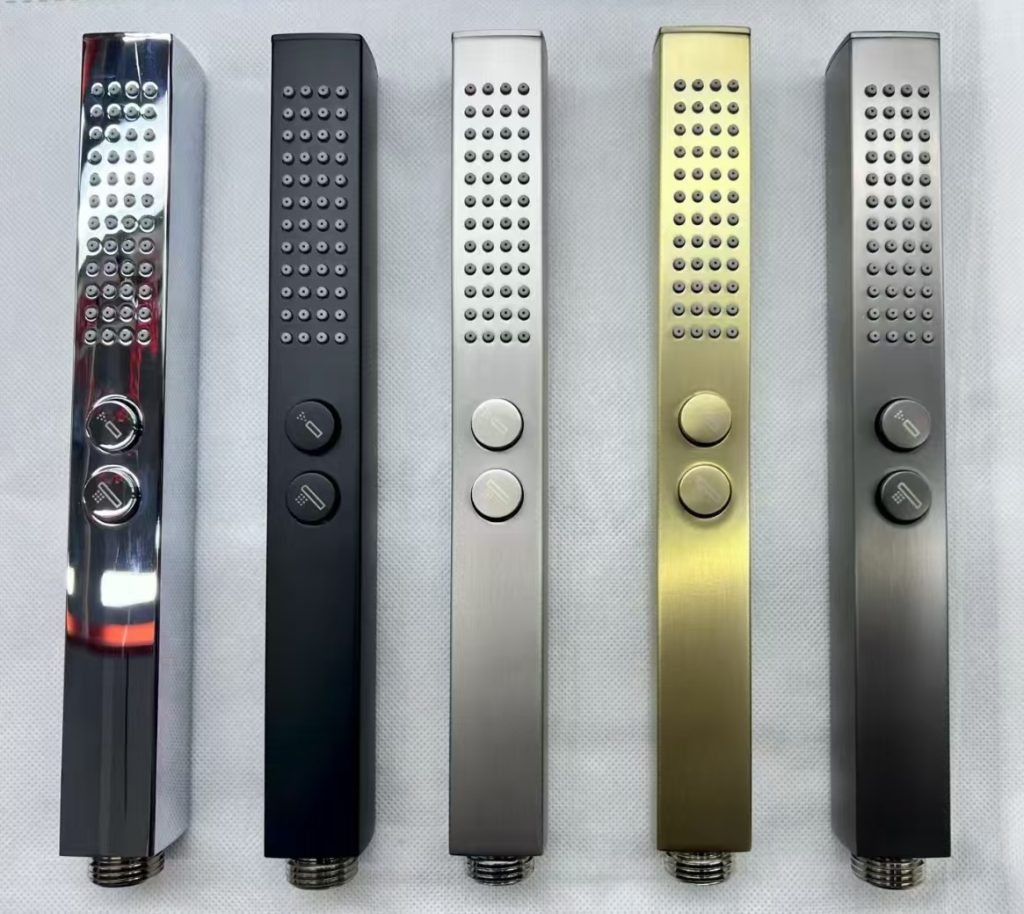 colorful shower heads